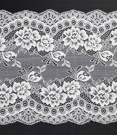7" Soft Lace 10 Mtr White - Click Image to Close